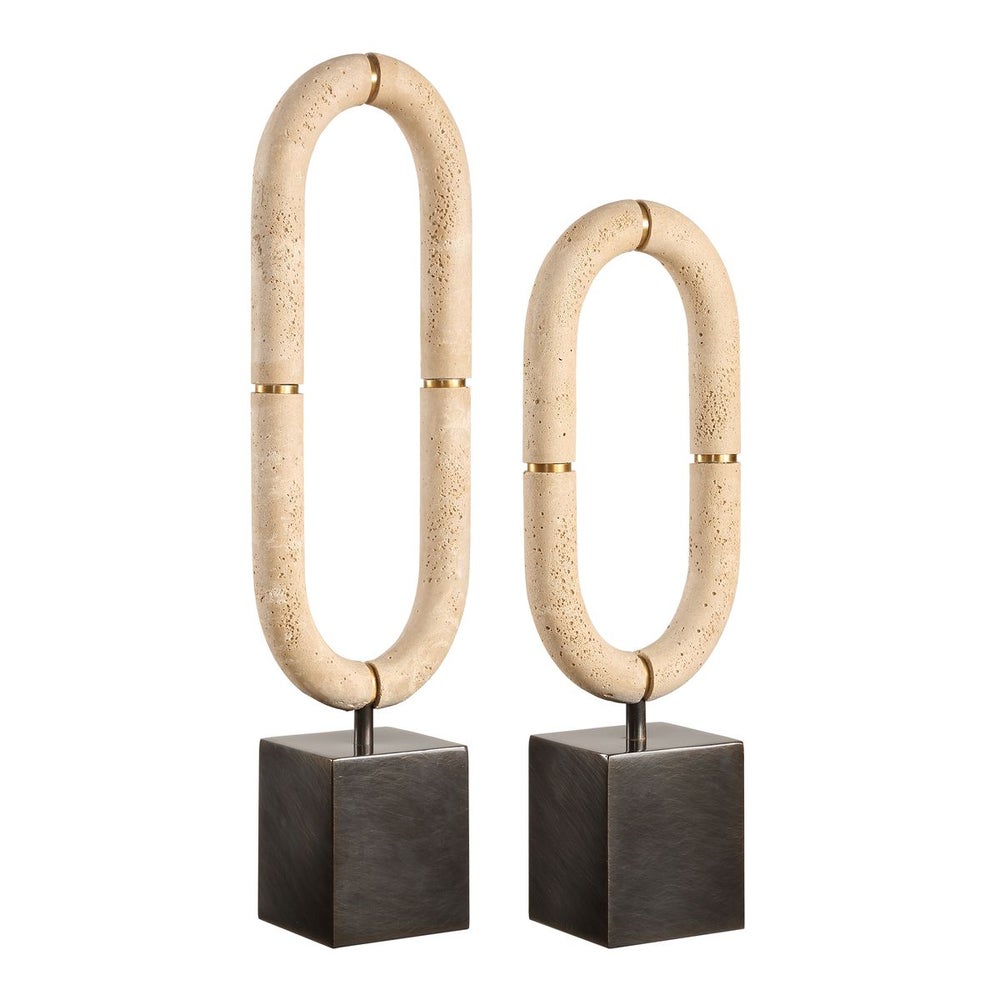 Gangi Stone Sculptures - Set of 2