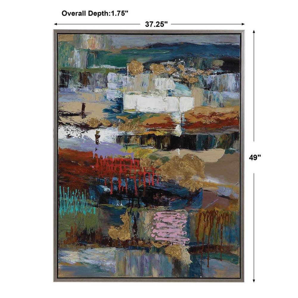 Urban Motion 49 in. Hand Painted Canvas