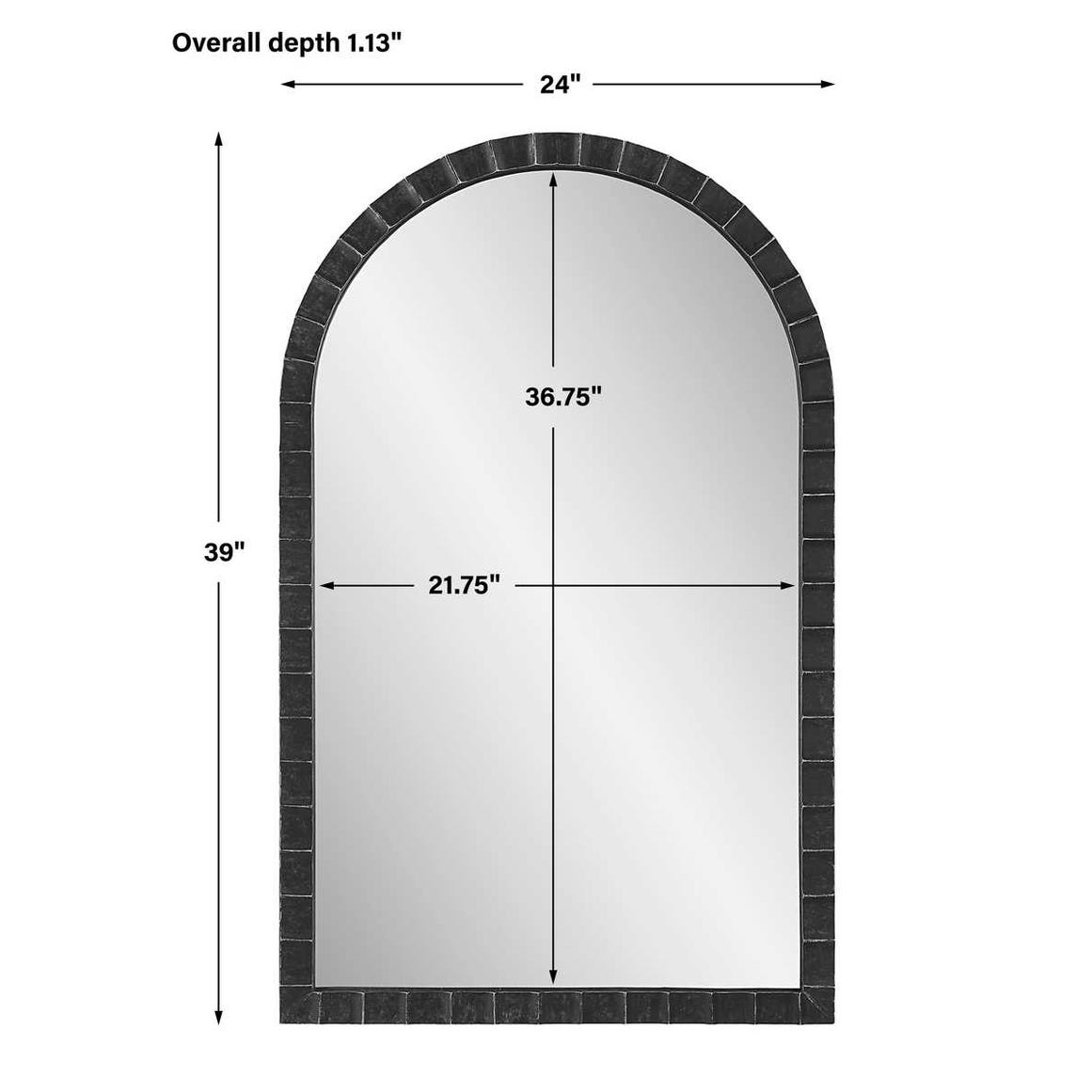 Alceo 39 in. Arched Mirror