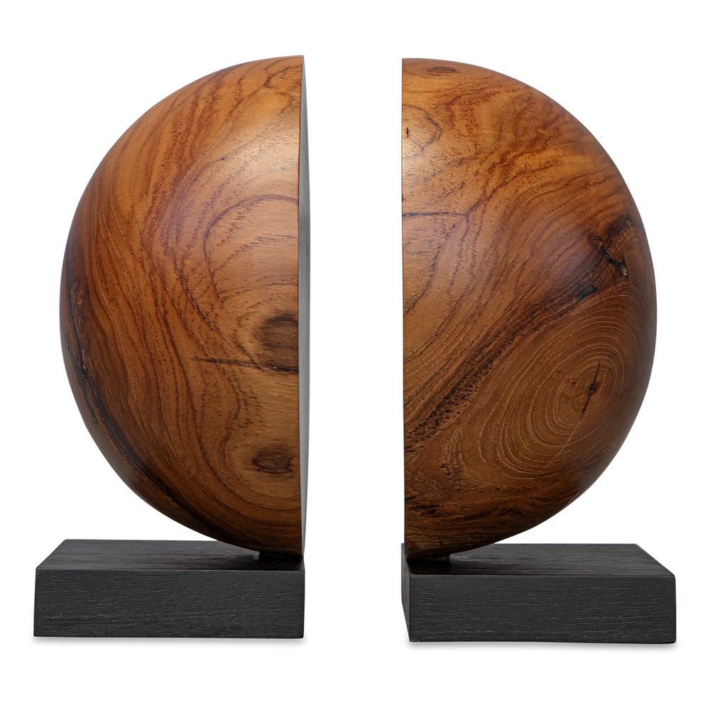 Sorrento Teak Wood Bookends - Set of 2