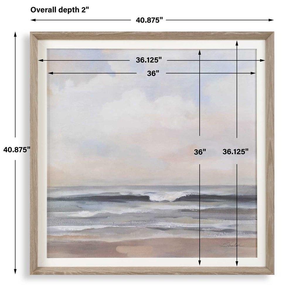 Calm Coastal Scene 41 in. Framed Print