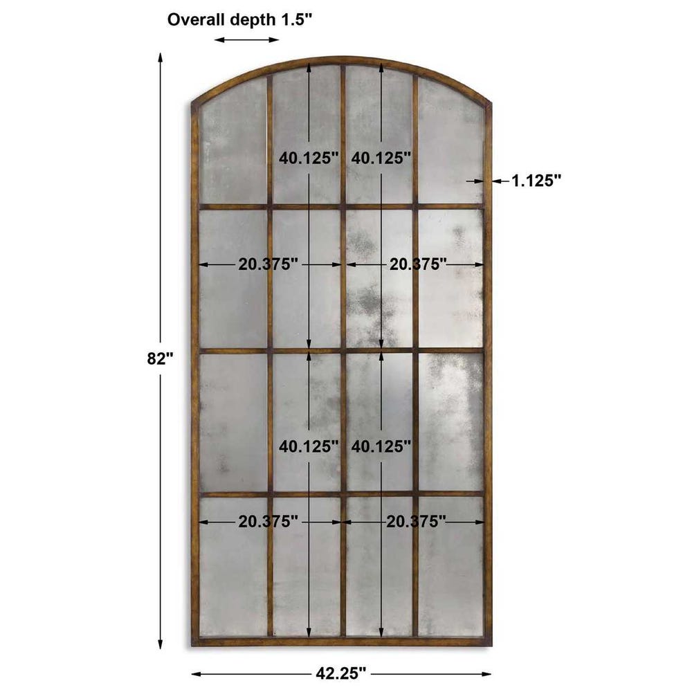 Sebato 82 in. Oversized Arch Mirror - Bronze