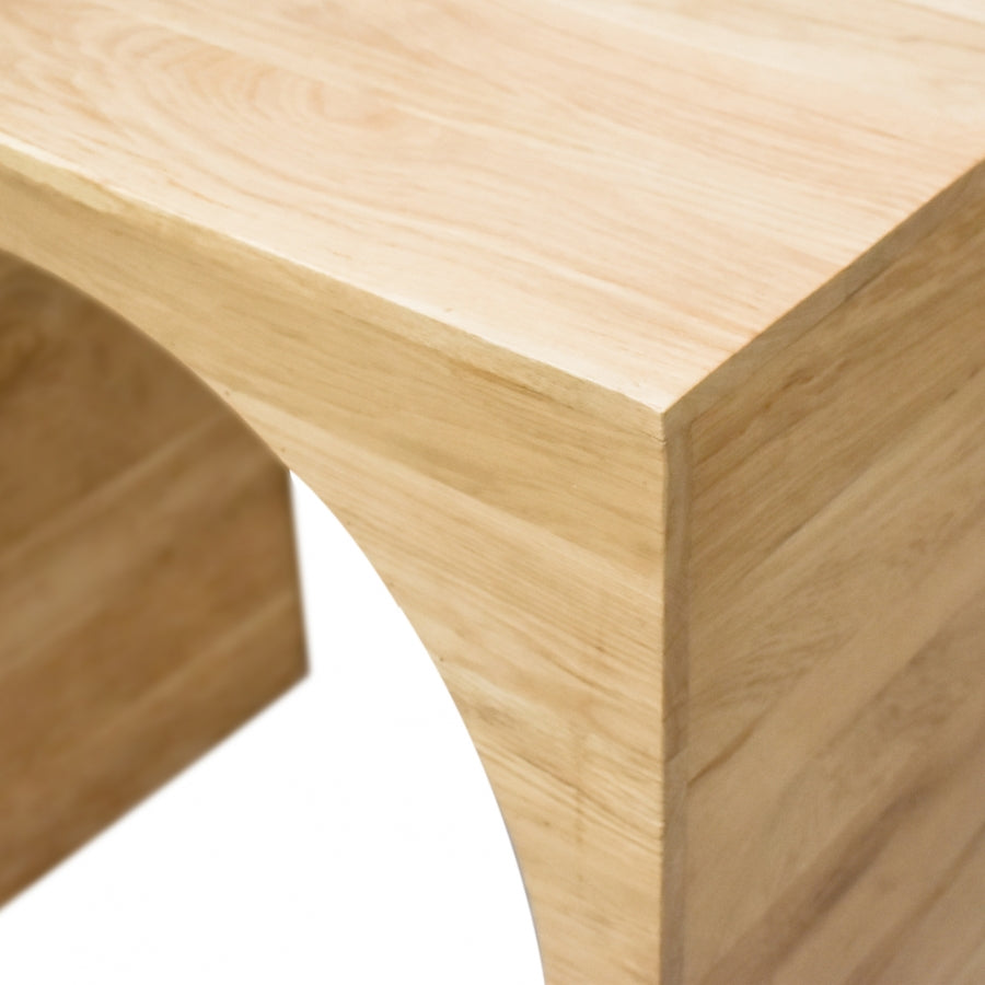 Oulx 54 in. White Oak Console Table - Natural