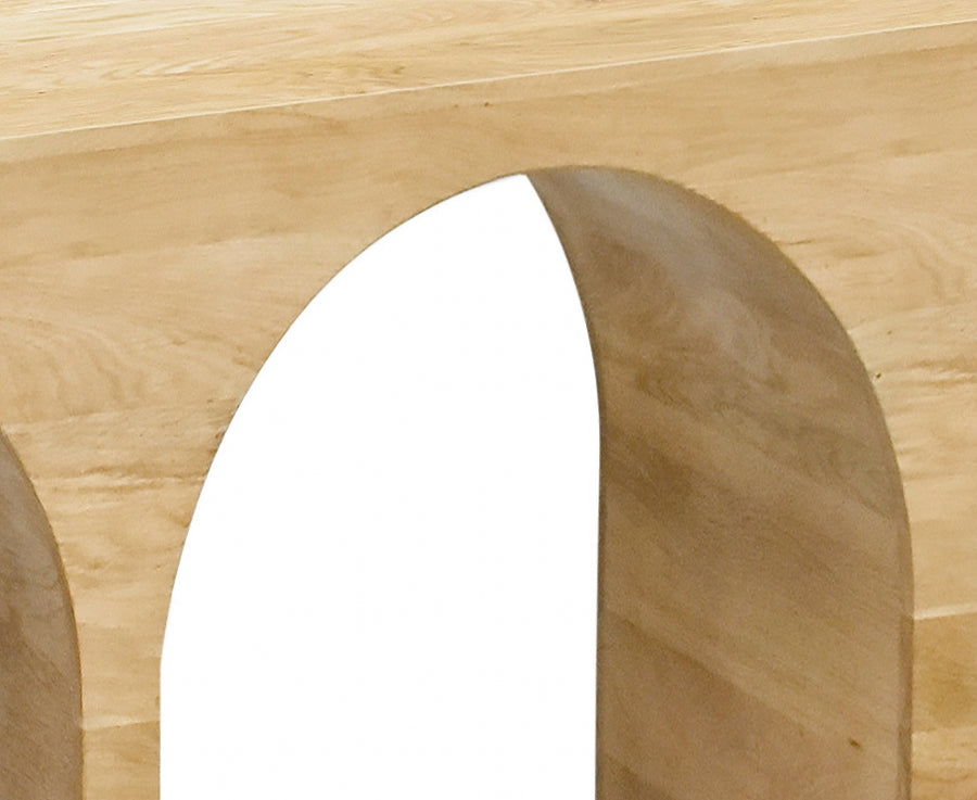 Oulx 54 in. White Oak Console Table - Natural