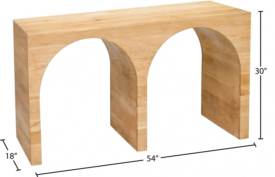Oulx 54 in. White Oak Console Table - Natural