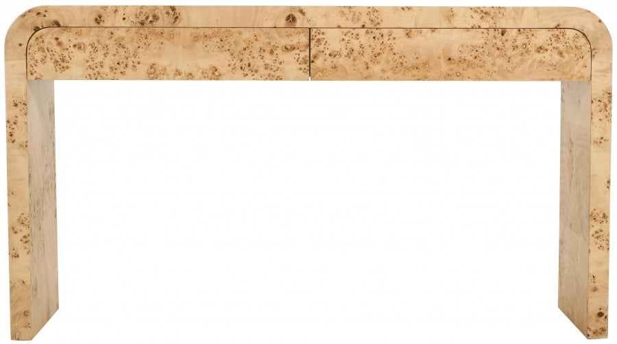 Arcevia 54 in. Ash Burl Wood Console Table