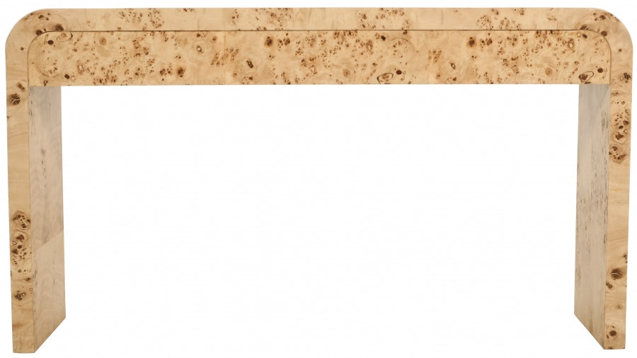 Arcevia 54 in. Ash Burl Wood Console Table