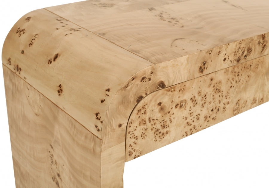 Arcevia 54 in. Ash Burl Wood Console Table