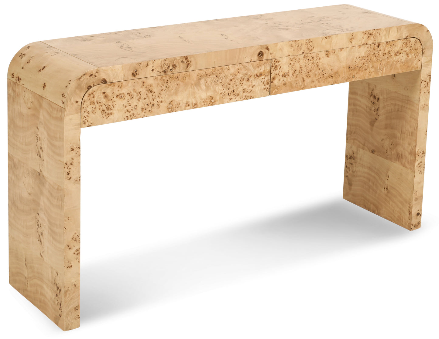 Arcevia 54 in. Ash Burl Wood Console Table