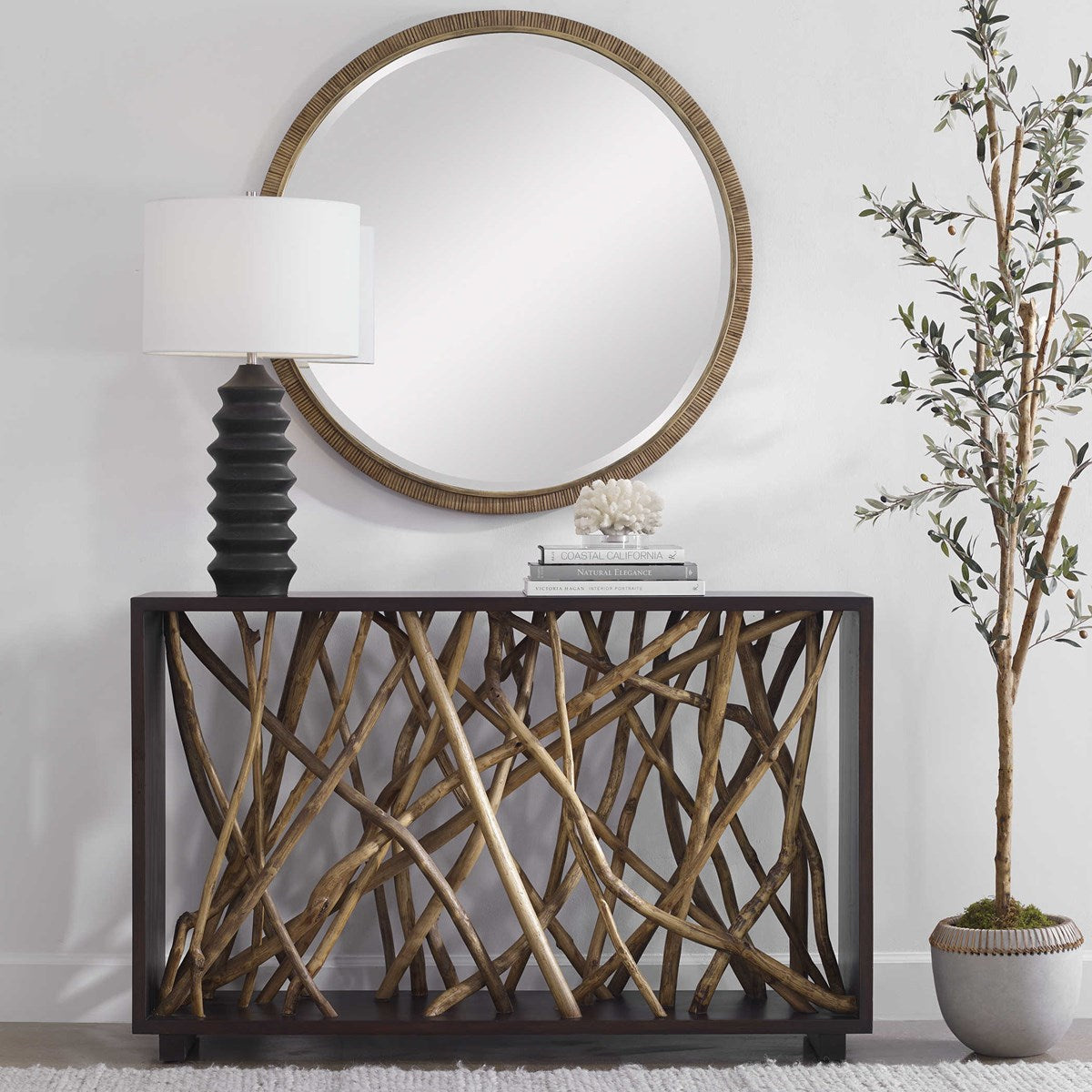 Casale 54 in. Mahogany Console Table