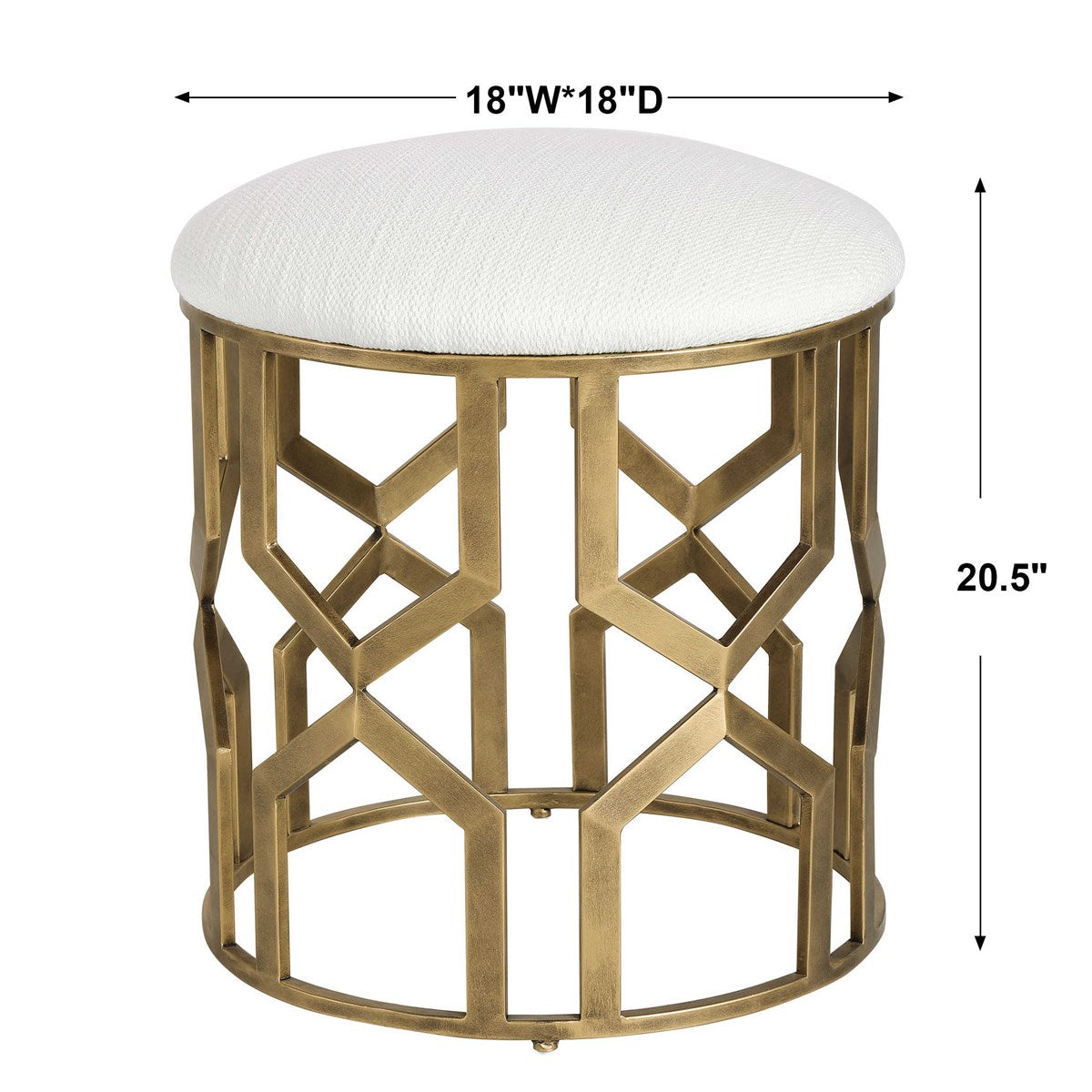 Trelio Solid Iron Base Accent Stool