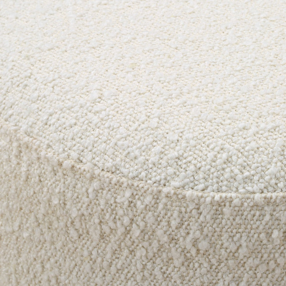 Trucco Boucle Fabric Top Ottoman