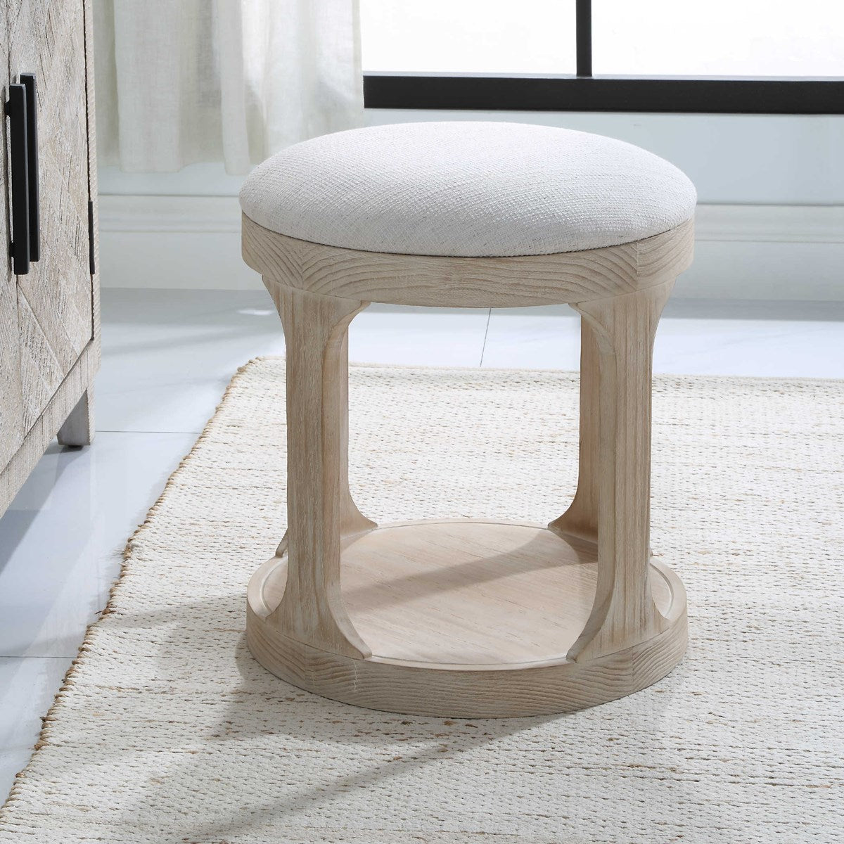 Piana Pine Wood Ottoman