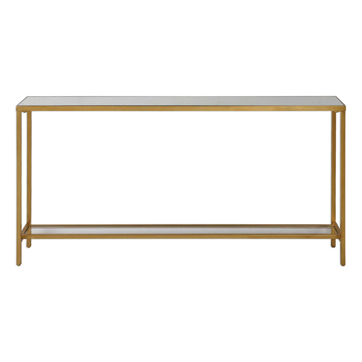 Gold Mirrored 60 in. Console Table