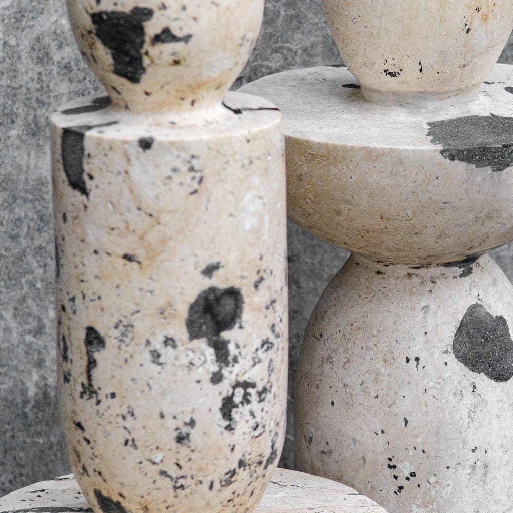 Maura Outdoor Limestone Sculpture - Set of 2