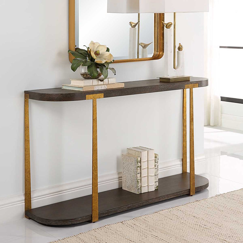 Paliano 54 in. Oak Veneer Console Table