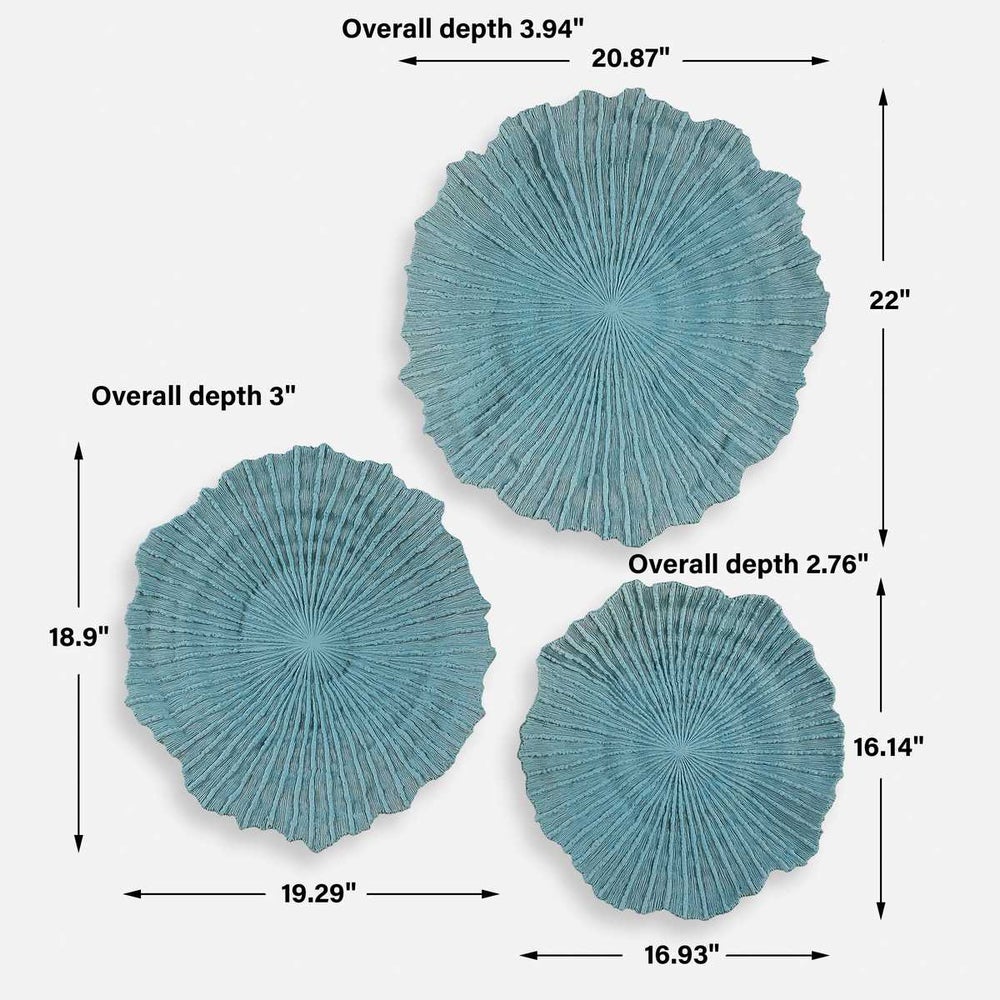 Handcrafted Sea Corals Wall Decor - Set of 3