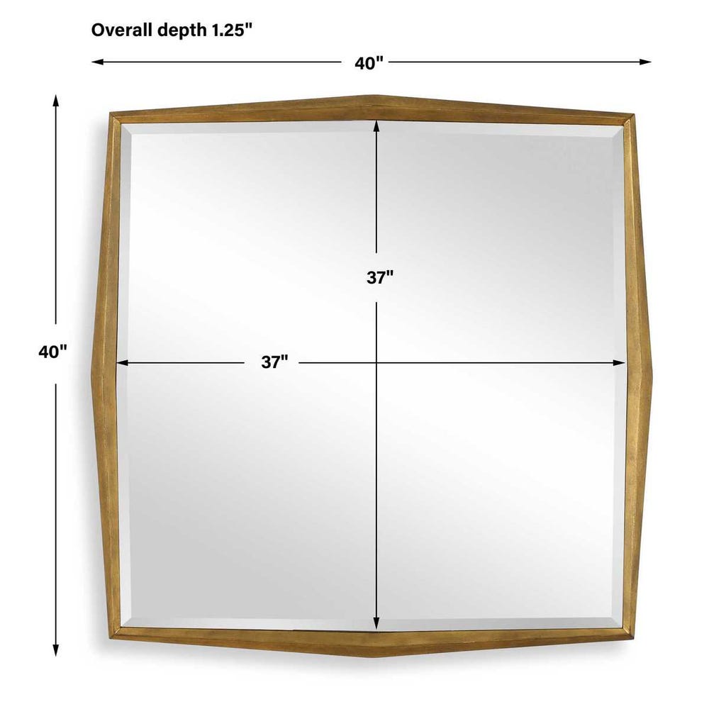 Piave 40 in. Wood Frame Mirror