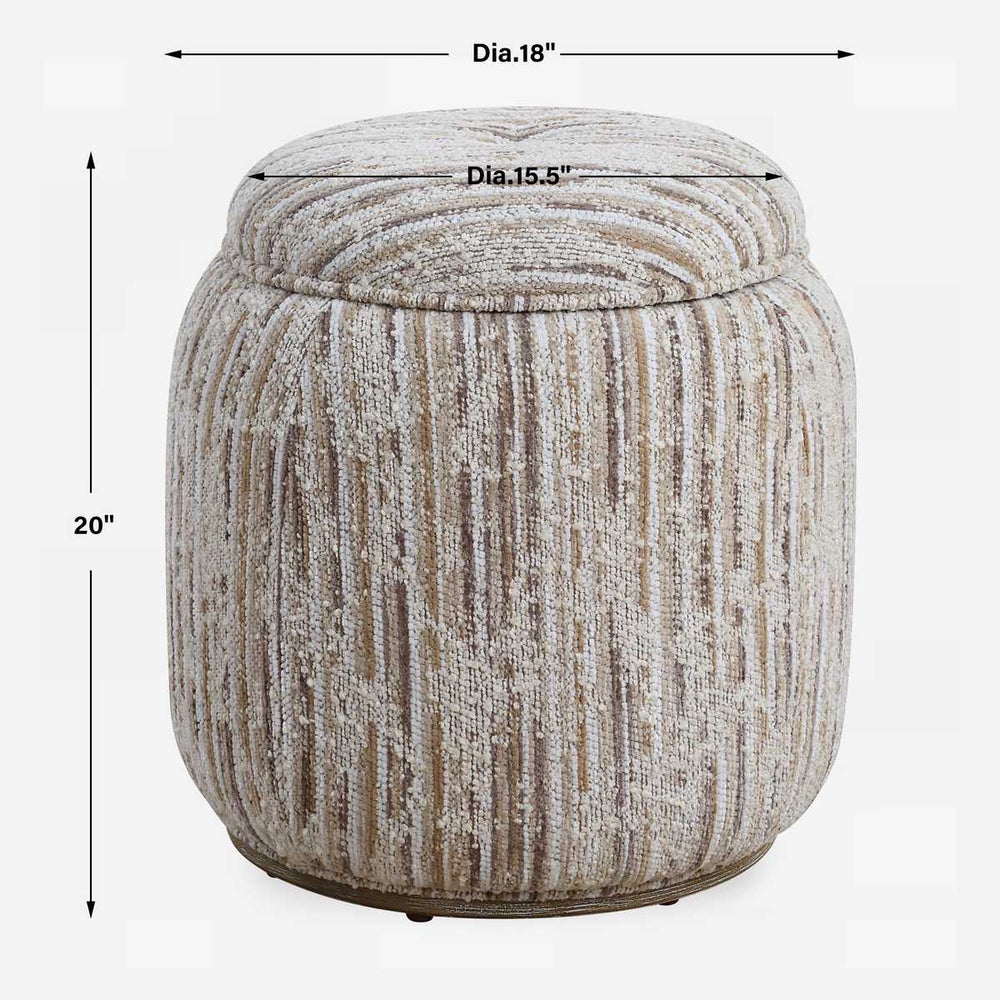 Tunda Boucle Polyester Accent Stool
