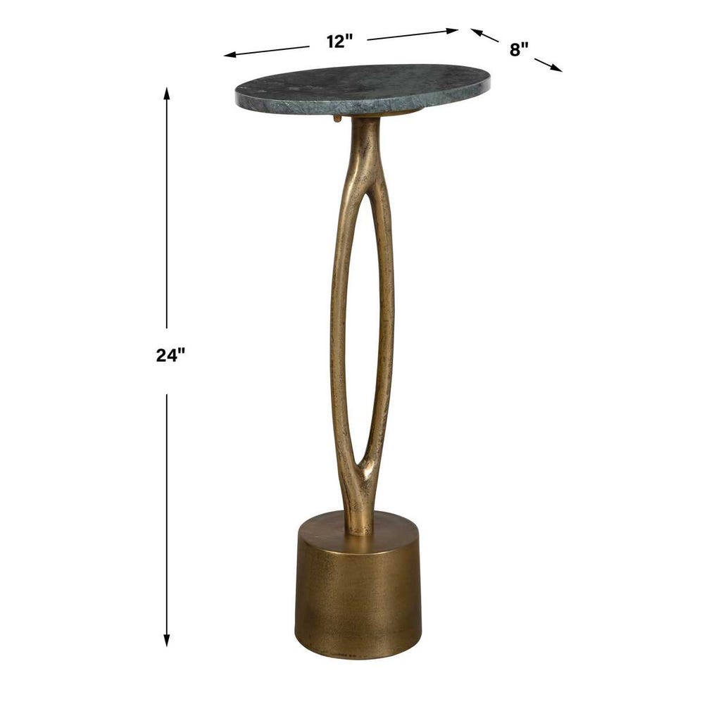 Revine 24 in. Marble Top Accent Table