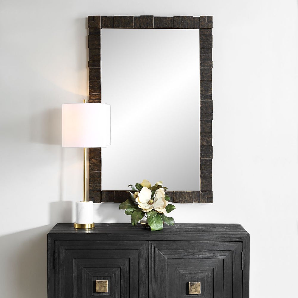 Deiva 45 in. Layered Metal Frame Mirror