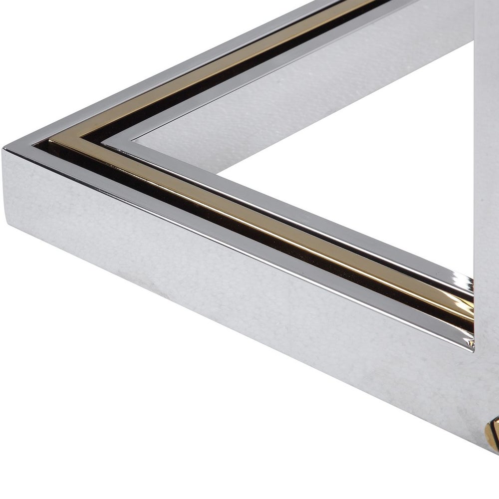 Capraia 51 in. Clear Tempered Glass Top Console Table