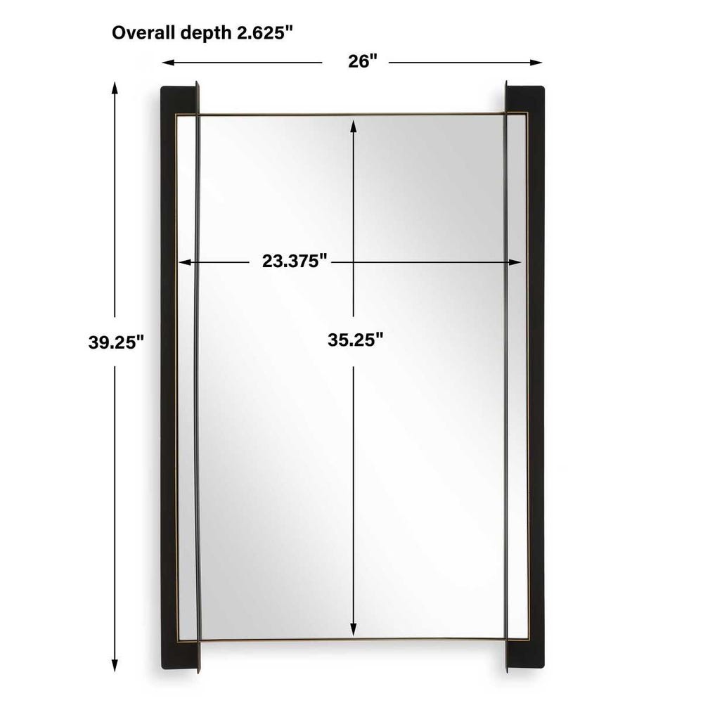 Stradone 39 in. Iron Frame Mirror