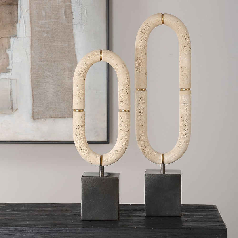 Gangi Stone Sculptures - Set of 2