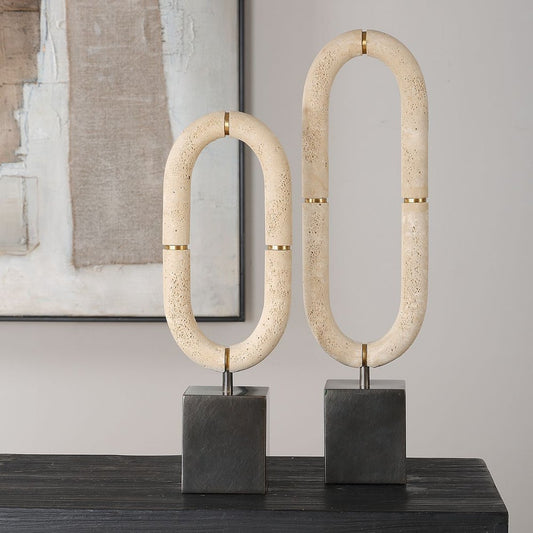 Gangi Stone Sculptures - Set of 2