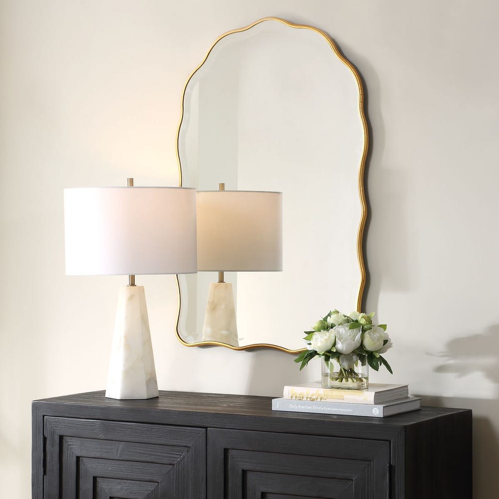 Zanclea 36 in. Scalloped Edges Mirror