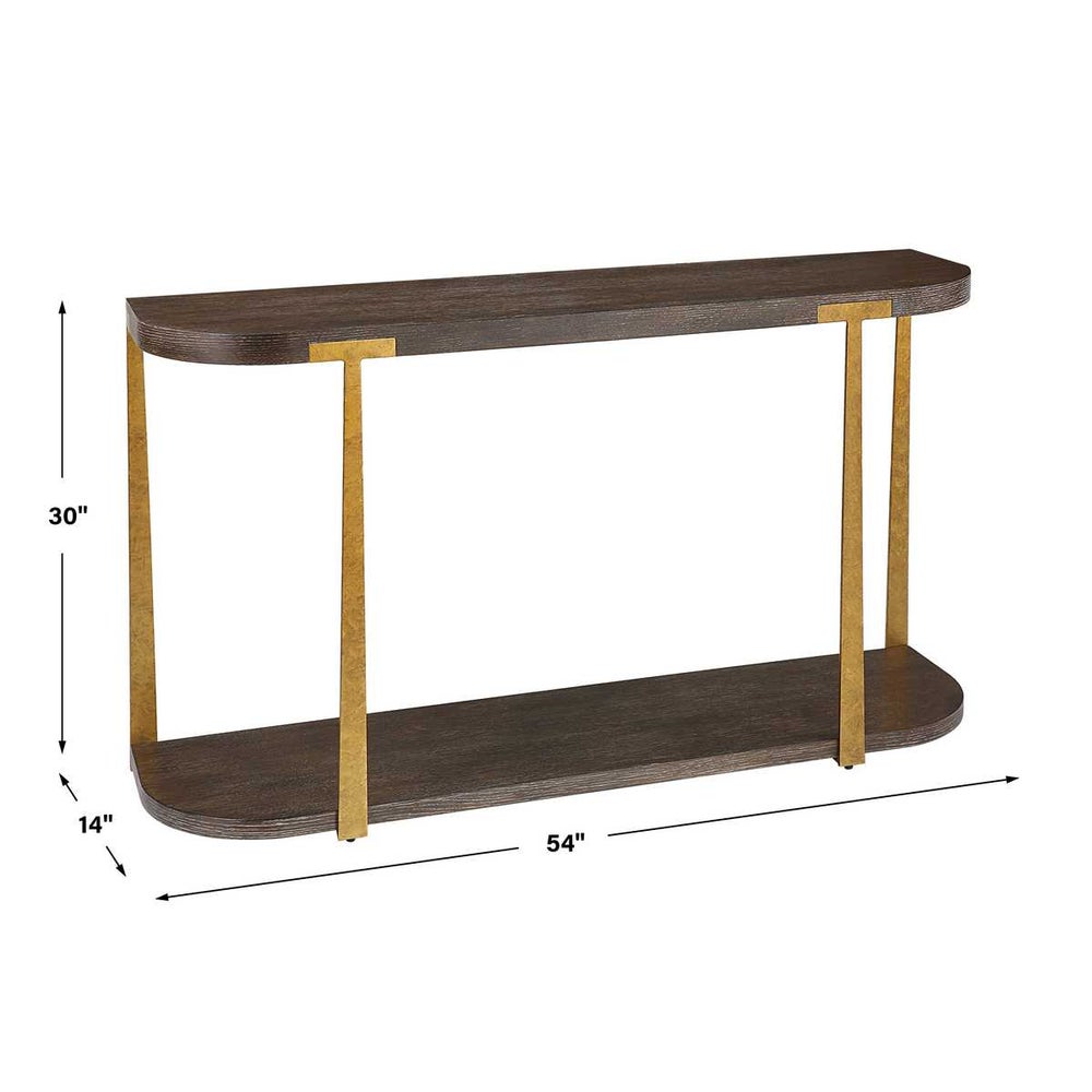 Paliano 54 in. Oak Veneer Console Table