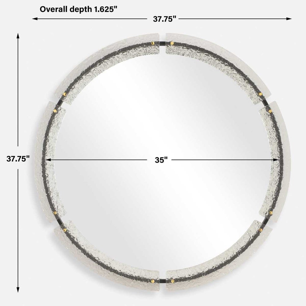 Segni 38 in. Round Mirror