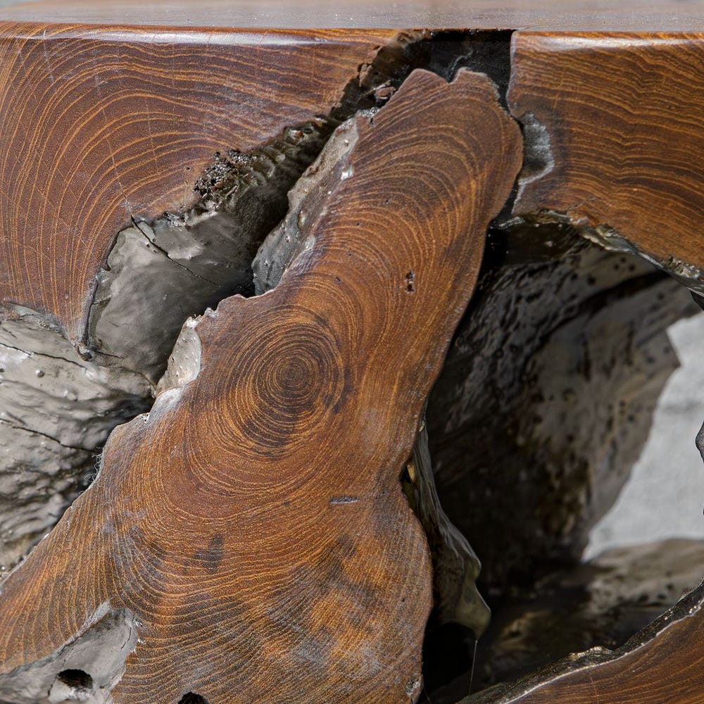 Ostra 18 in. Teakwood Accent Table