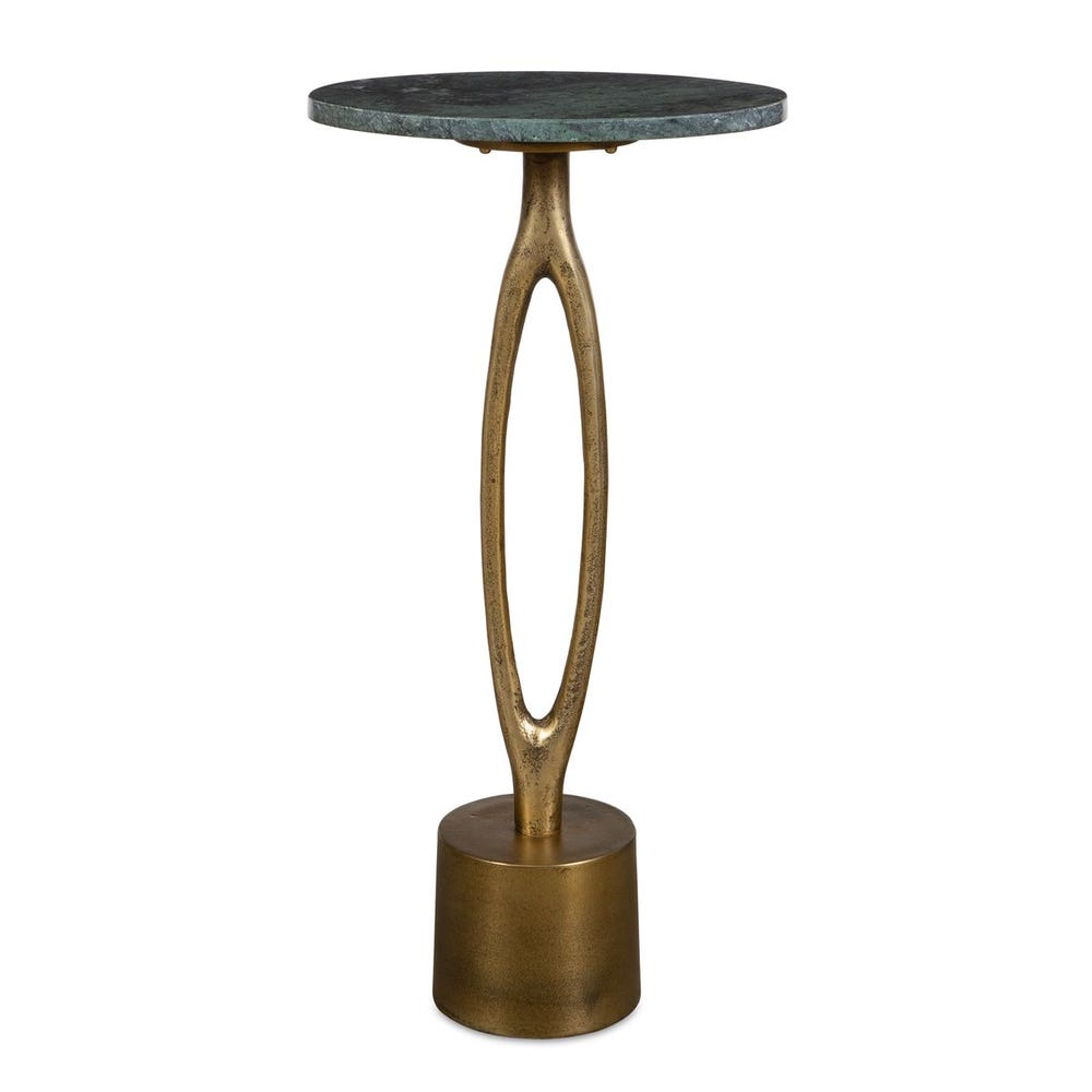 Revine 24 in. Marble Top Accent Table