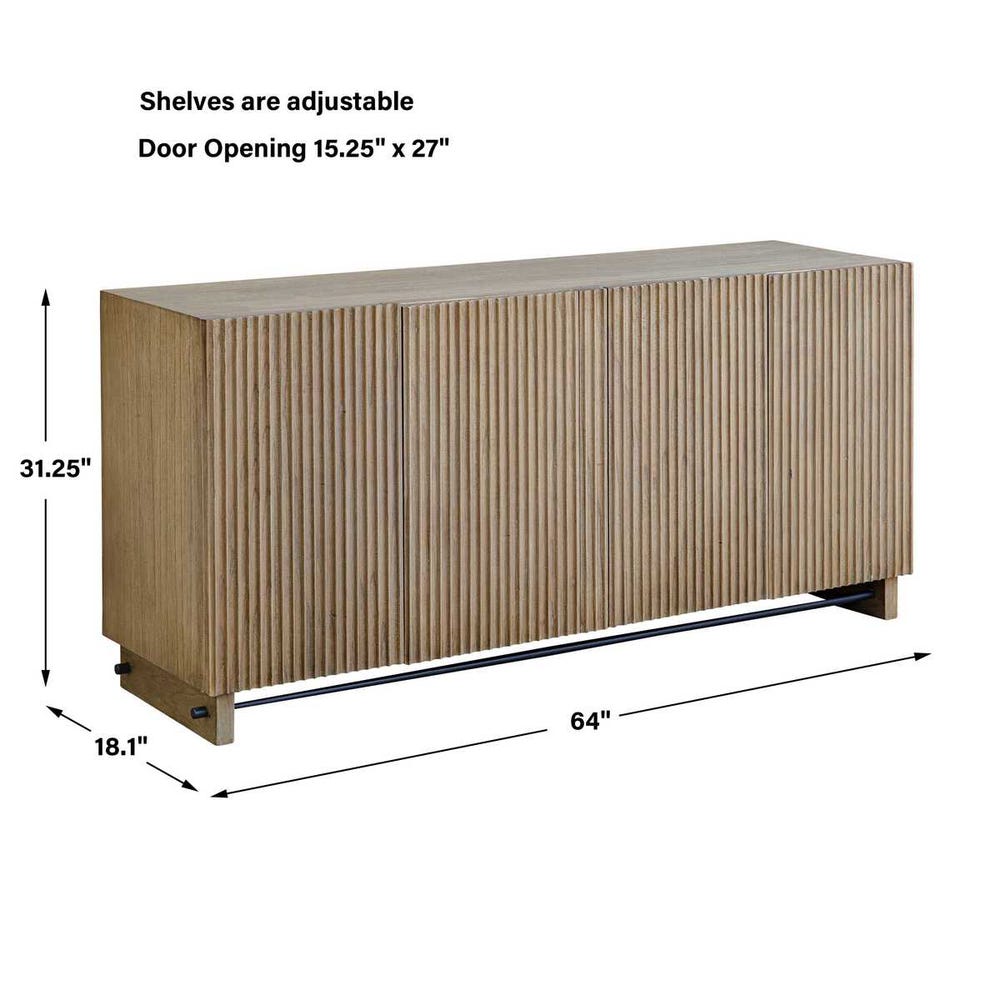 Caprara 64 in. Mindi Veneer Cabinet