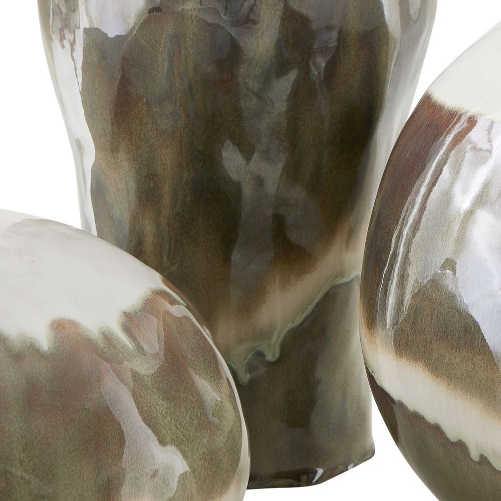 Faedis Ceramic Outdoor Vases - Set of 3