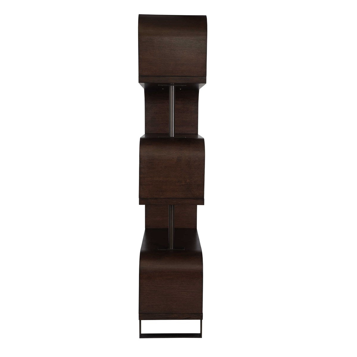 Orta 80 in. Mahogany Veneer Etagere