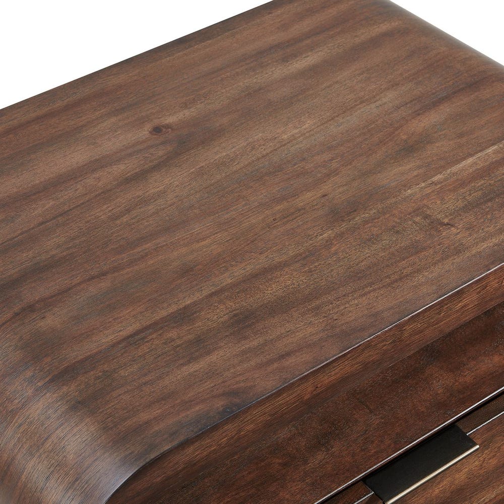 Frassene 30 in. Accacia Wood Side Table
