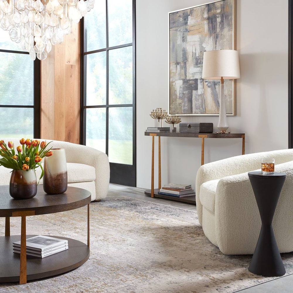 Paliano 54 in. Oak Veneer Console Table