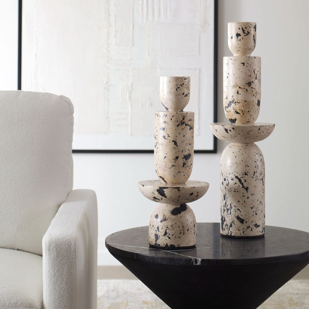 Maura Outdoor Limestone Sculpture - Set of 2