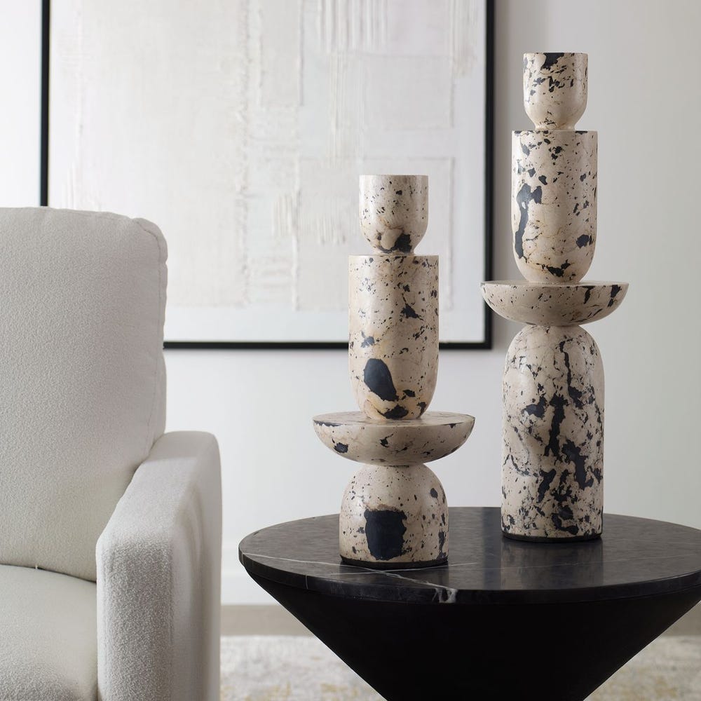 Maura Outdoor Limestone Sculpture - Set of 2