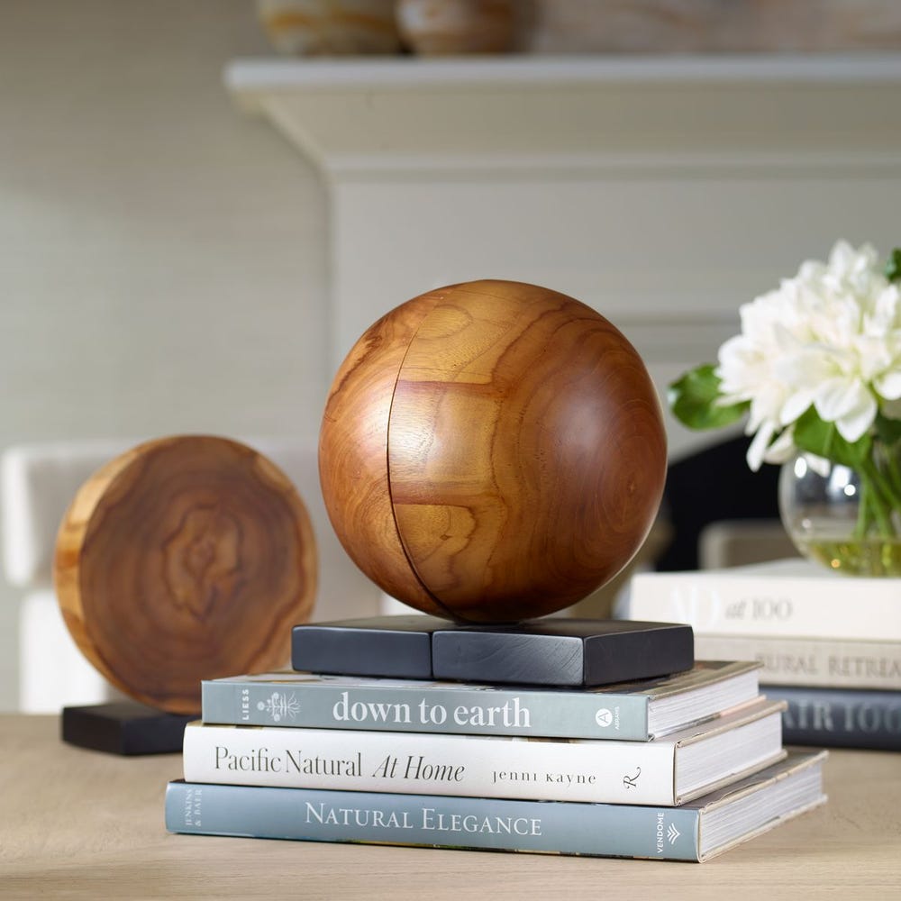Sorrento Teak Wood Bookends - Set of 2