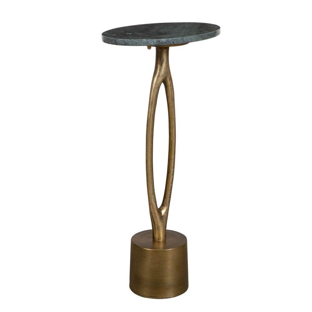 Revine 24 in. Marble Top Accent Table