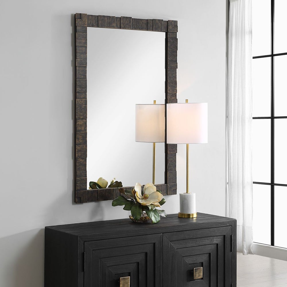 Deiva 45 in. Layered Metal Frame Mirror