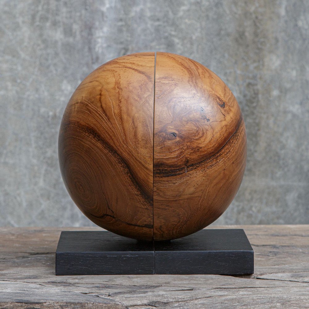 Sorrento Teak Wood Bookends - Set of 2
