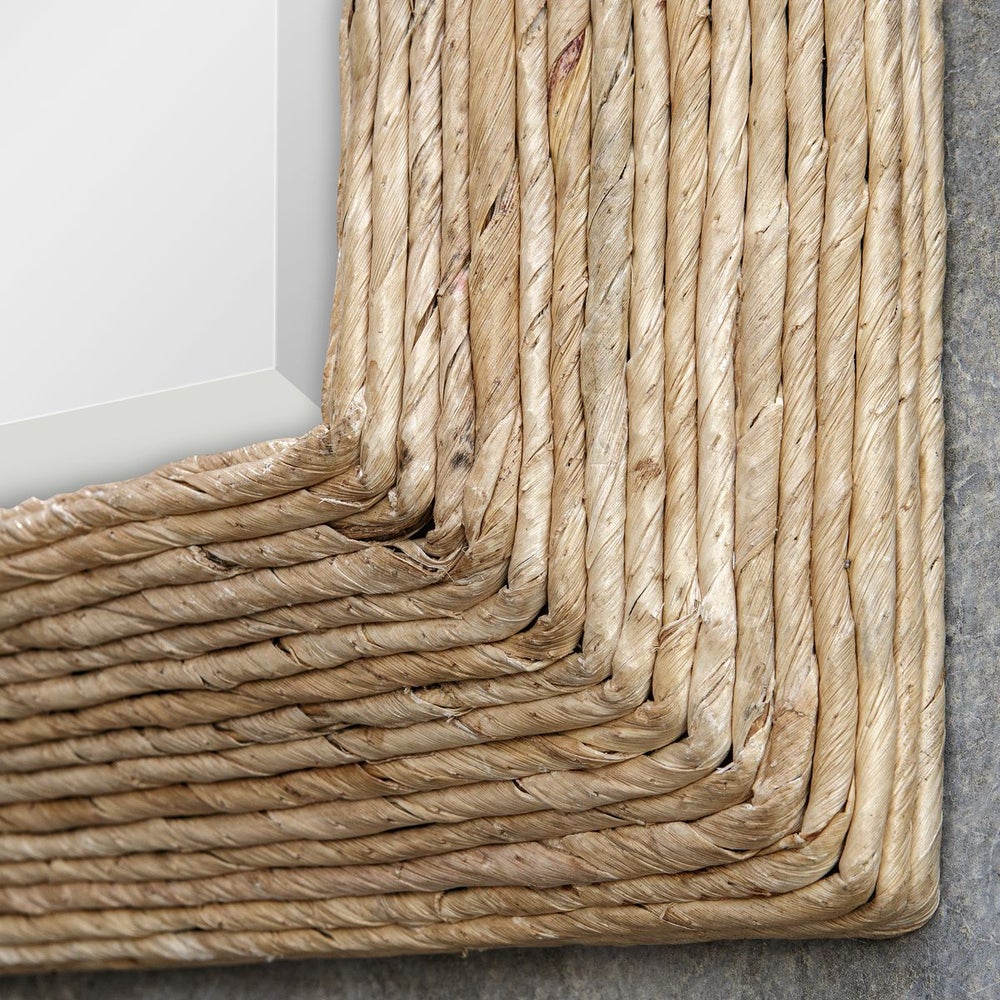 Macario 46 in. Woven Banana Mirror