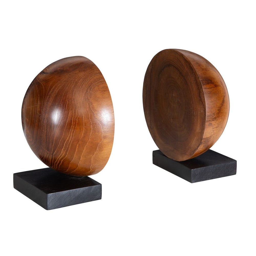 Sorrento Teak Wood Bookends - Set of 2