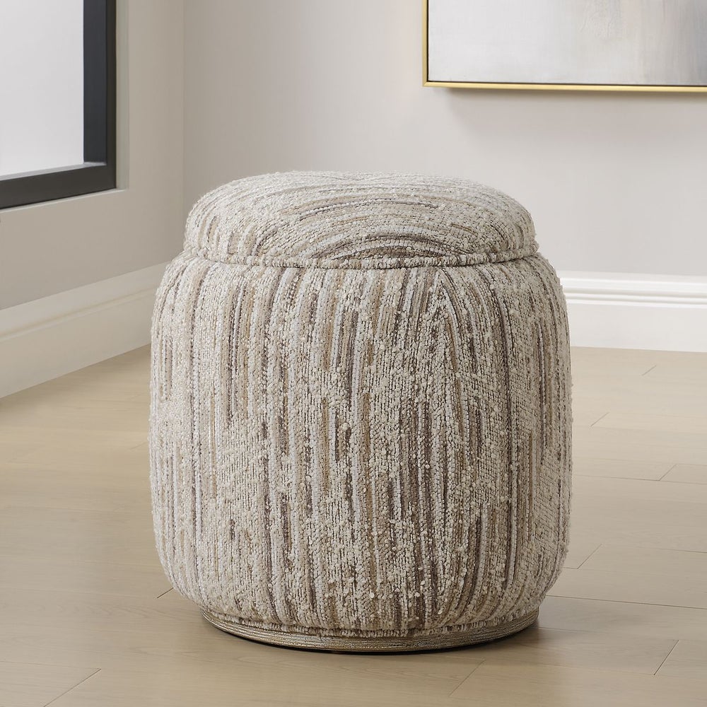 Tunda Boucle Polyester Accent Stool