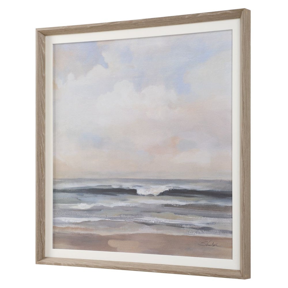 Calm Coastal Scene 41 in. Framed Print