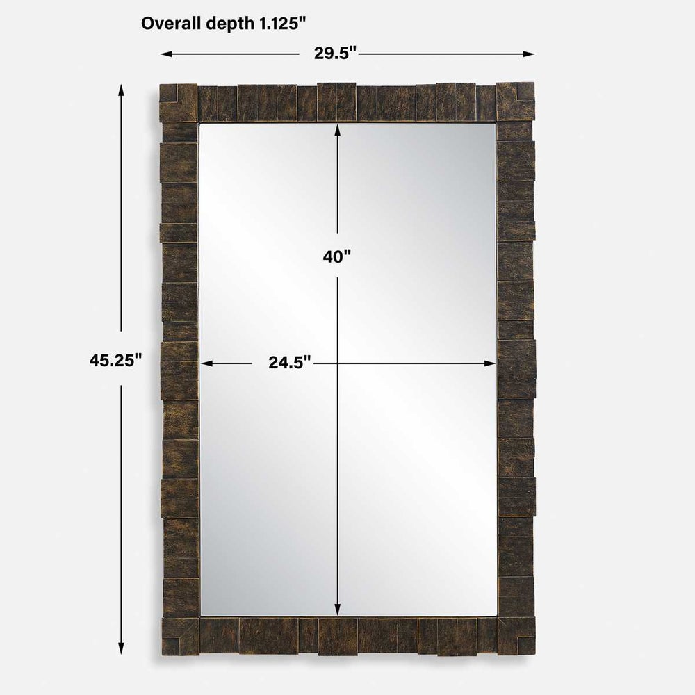 Deiva 45 in. Layered Metal Frame Mirror